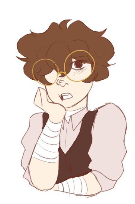 Bust up + Flat color
